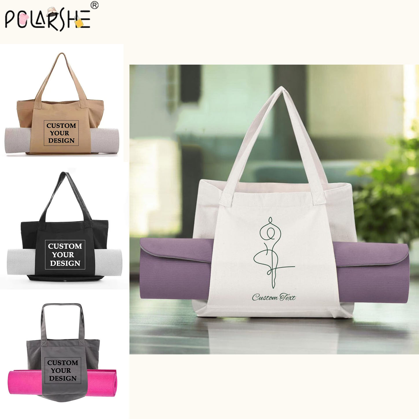 Pilates Yoga Bag - Kişiselleştirilmiş Yoga Matı Taşıma Çantası, Özel
