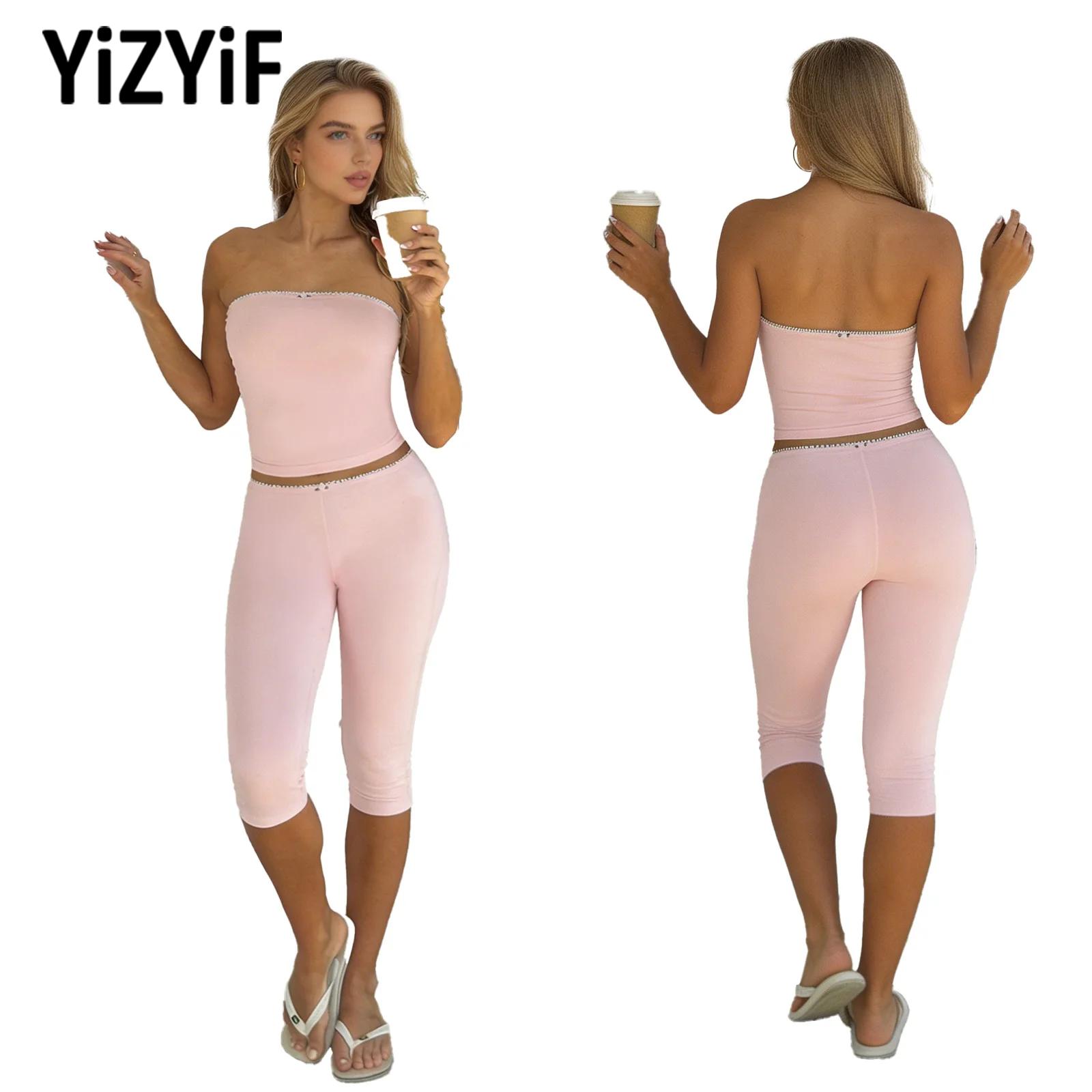 Pilates Yoga Outfit - Kadın Yoga Kıyafeti Straplez Tüp Üst