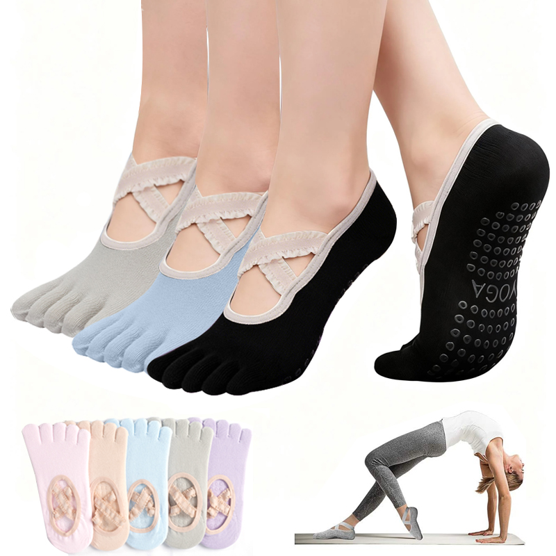 Pilates Yoga Studio - Bayanlar Kaymaz Pilates Çorap Kadın Dantel