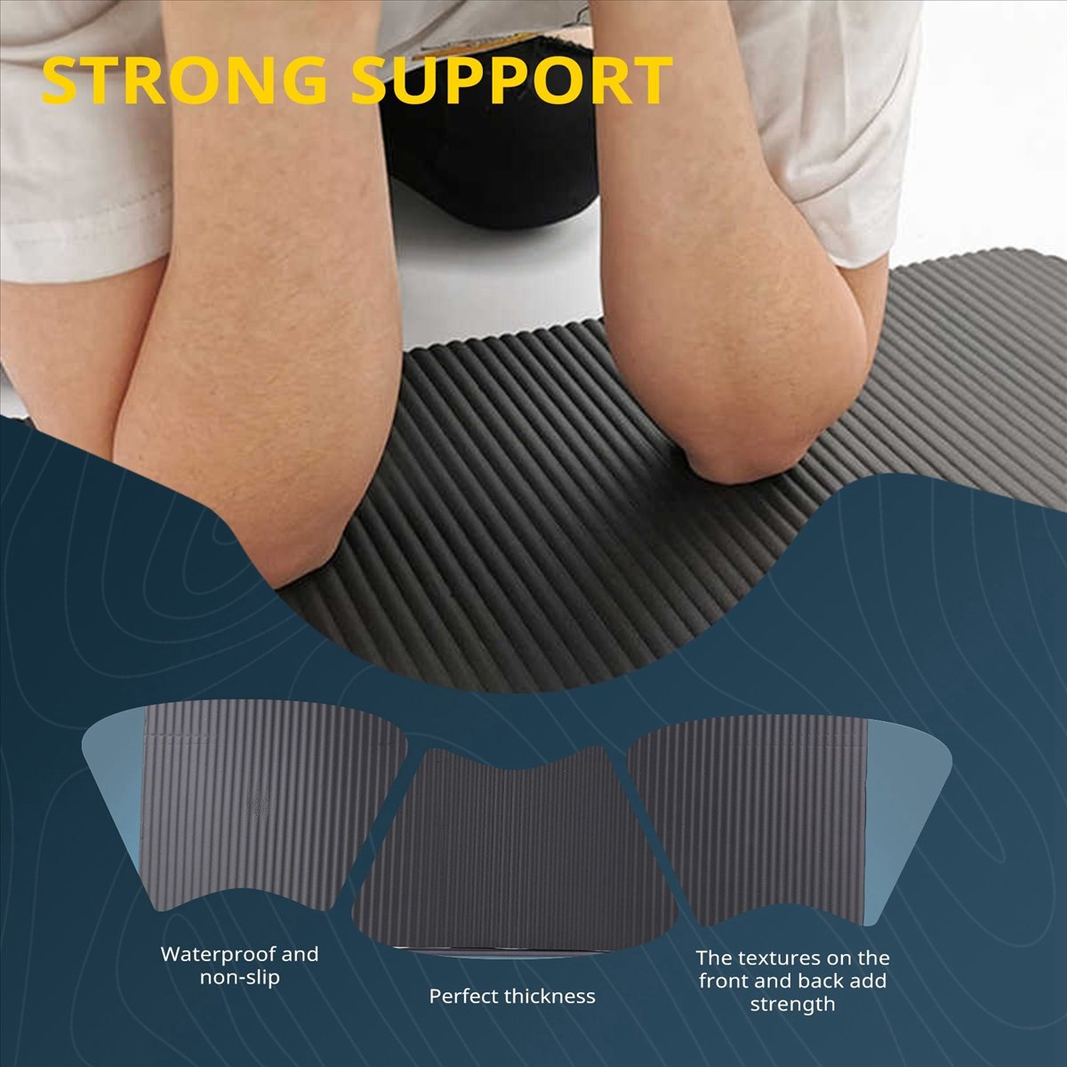 Pilates Yoga Mat Thickness - Doings 15MM Kalın Yoga Matı Konforlu