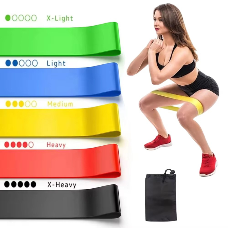 Pilates Yoga Or - 1-5 adet direnç bantları elastik bant