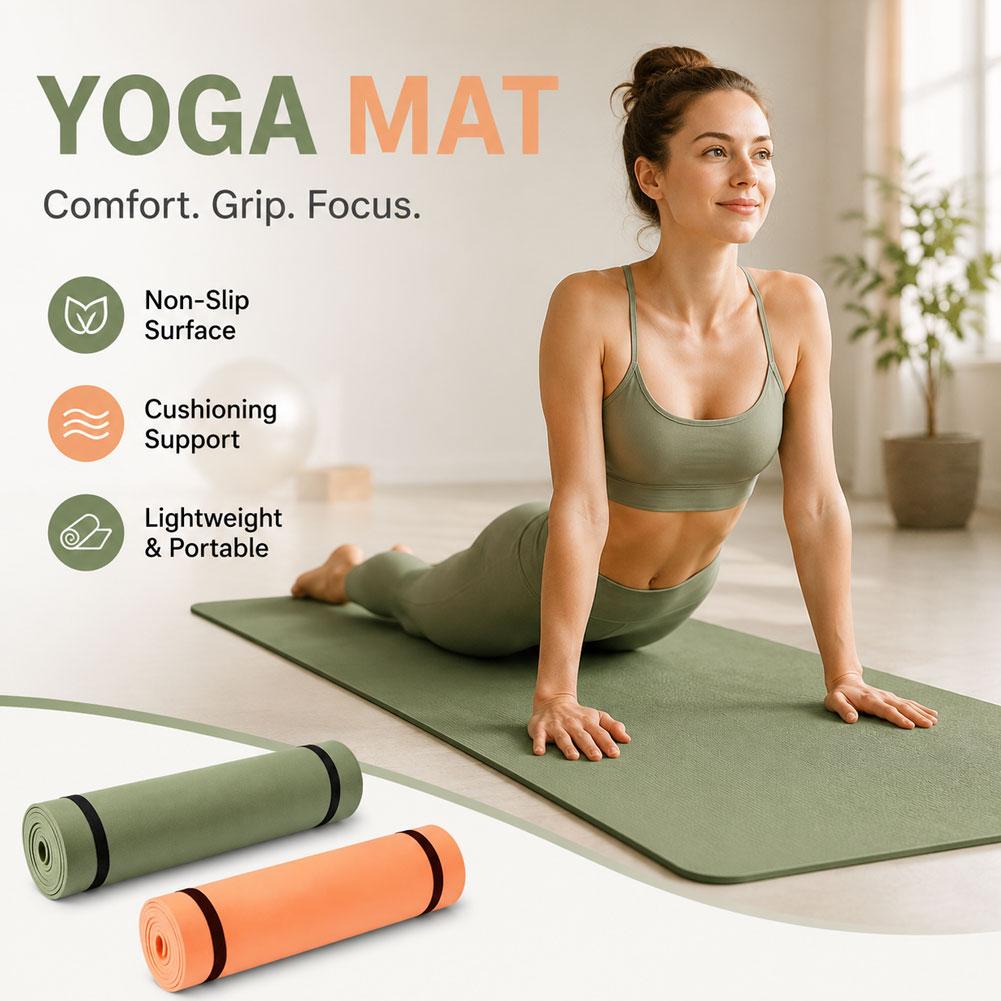 Pilates Yoga Matte - Kalın Yoga Matı Kaymaz Spor Fitness