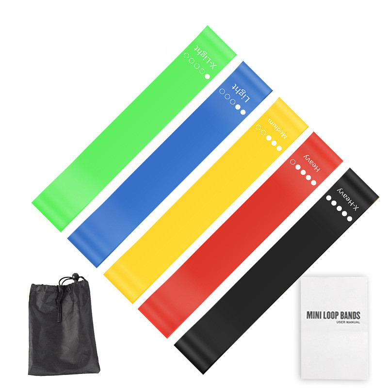 Pilates Yoga Bag - 5 adet TPE direnç bantları seti