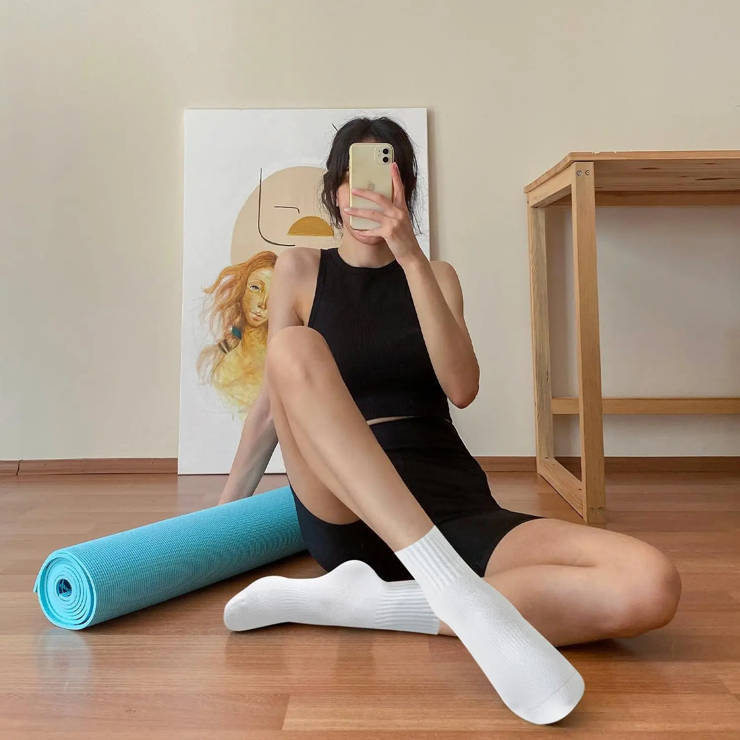 4 çift kadın yoga çorabı, düz  - Pilates Yoga Origin incelemesi ve fiyatı